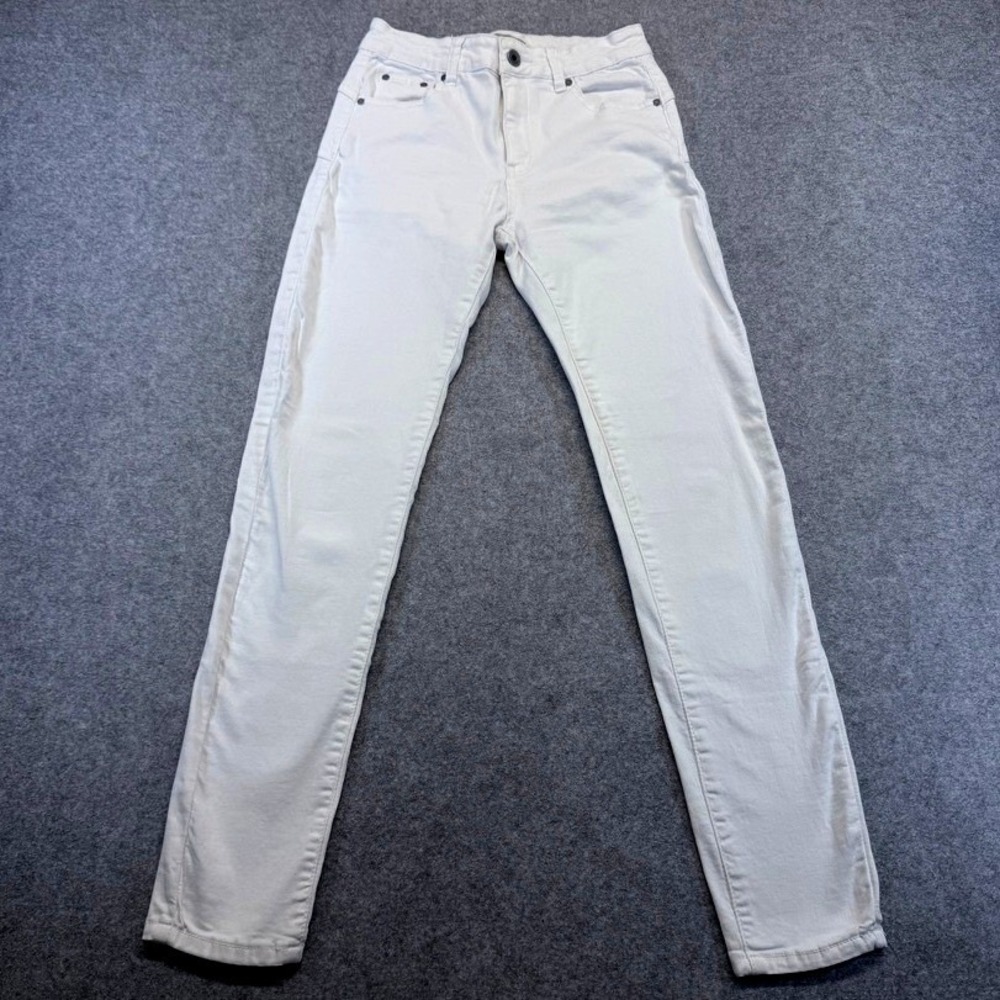 JENNIFER‎ MODA WHITE Hand Work DENIM JEANS Womens Italian Design Jeans 2